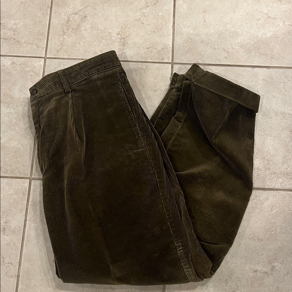 Tommy Hilfiger Olive Corduroy Pants